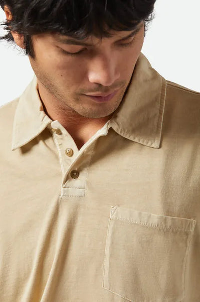 Brixton Mens Knit Vintage Wash Polo