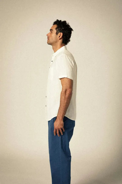 Brixton Mens Woven Charter Organic Cotton Linen Blend