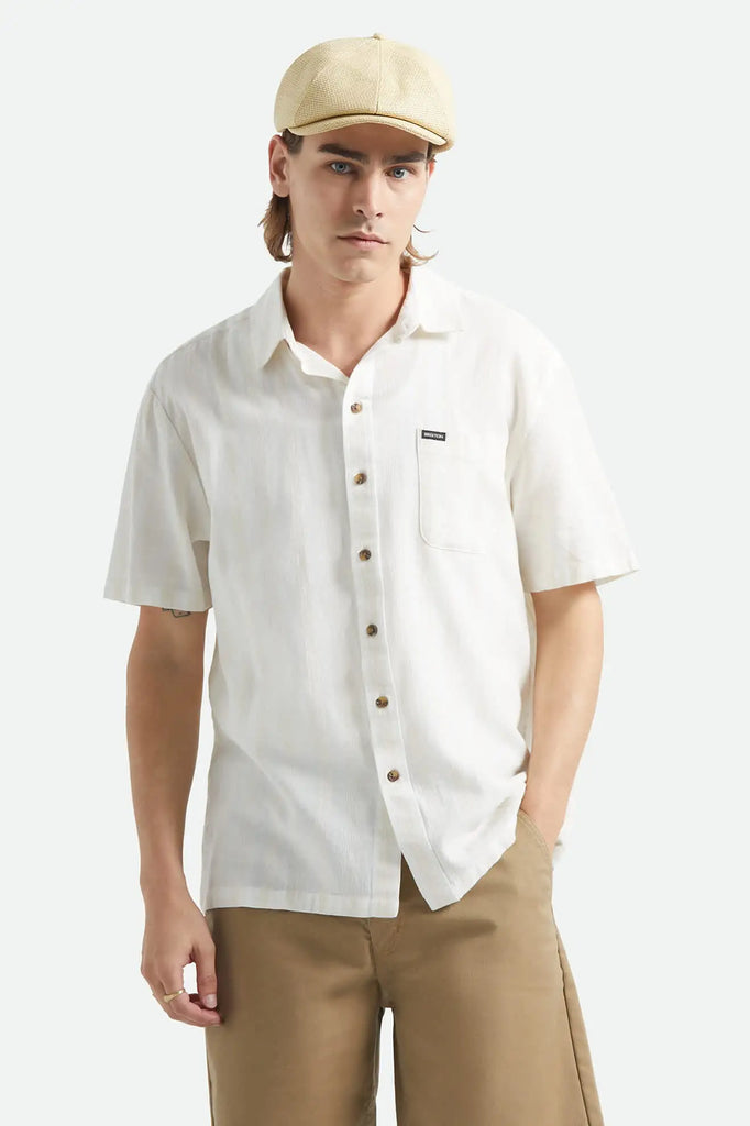 Brixton Mens Woven Cru Stripped Dobby