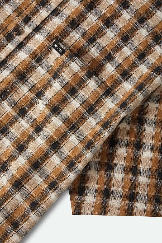 Brixton Mens Woven Cru Linen Blend Plaid
