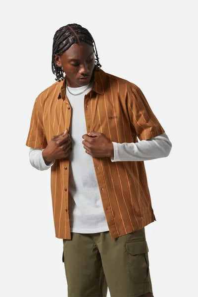 Brixton Mens Woven CRU Stripe Relaxed