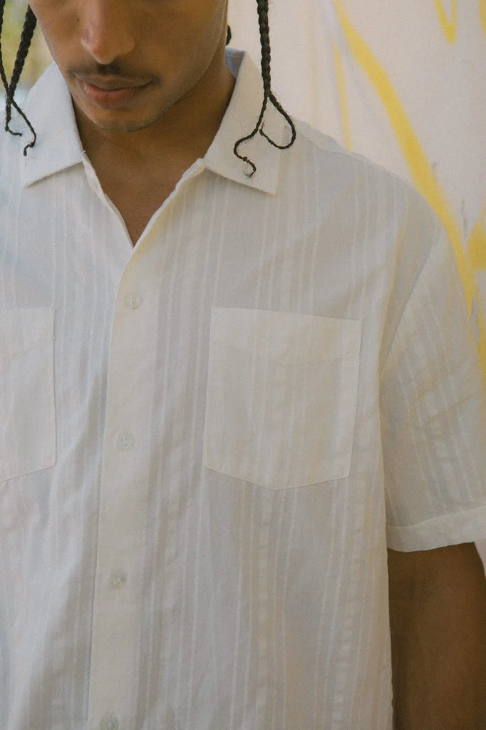 Brixton Mens Woven Cru Stripped Dobby