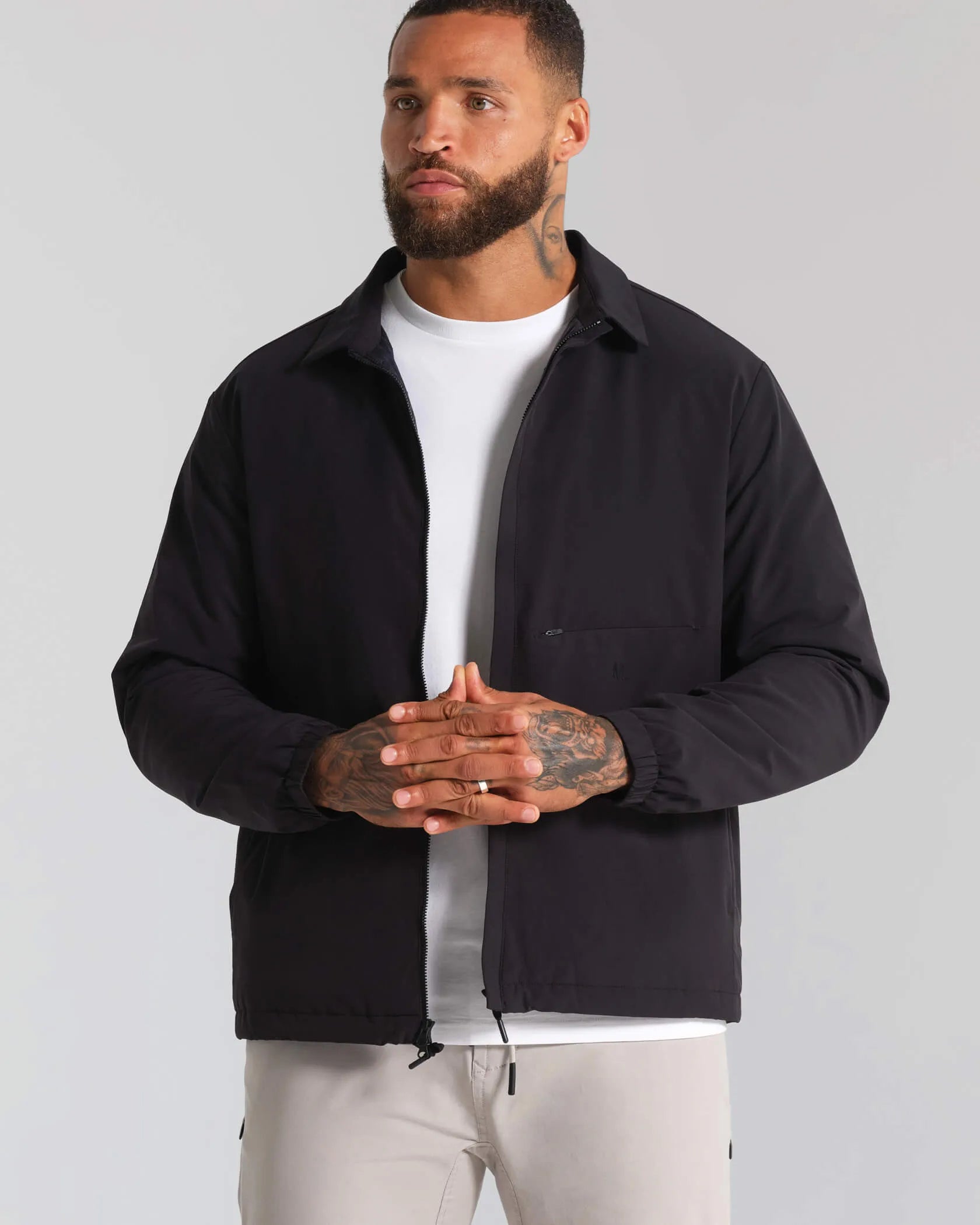Municipal Mens Jacket Sportcross Coach's Shirt Jacket