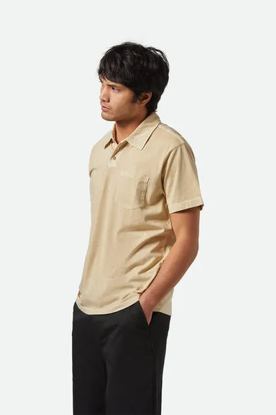 Brixton Mens Knit Vintage Wash Polo