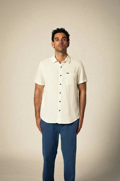 Brixton Mens Woven Charter Organic Cotton Linen Blend