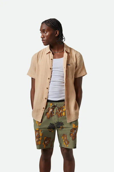 Brixton Mens Woven Charter Organic Cotton Linen Blend