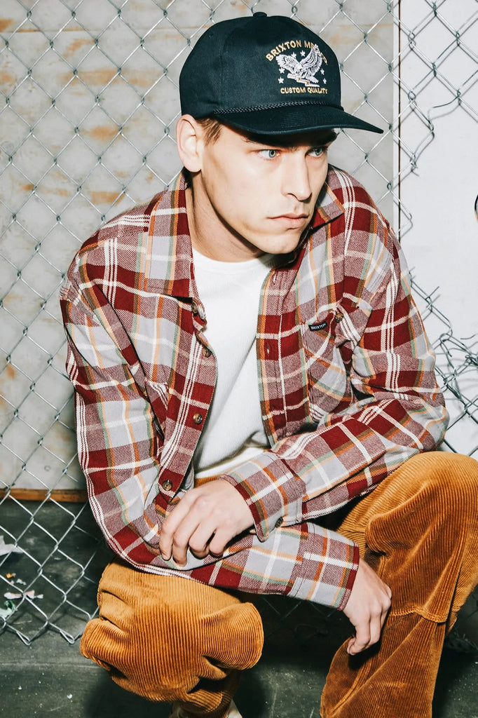 Brixton Mens Shirt Vintage Wash Flannel