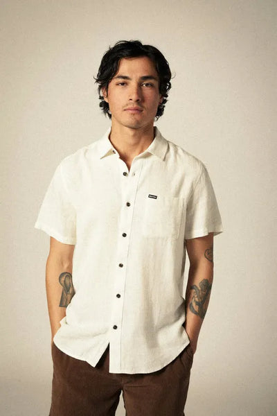 Brixton Mens Woven Charter Organic Cotton Linen Blend