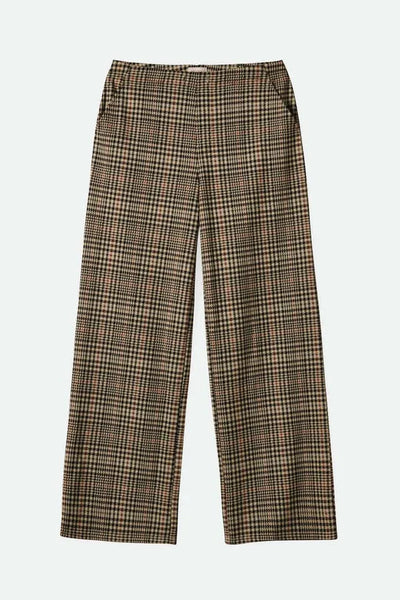 Brixton Womens Pants Menswear Plaid Leisure Trouser Pant