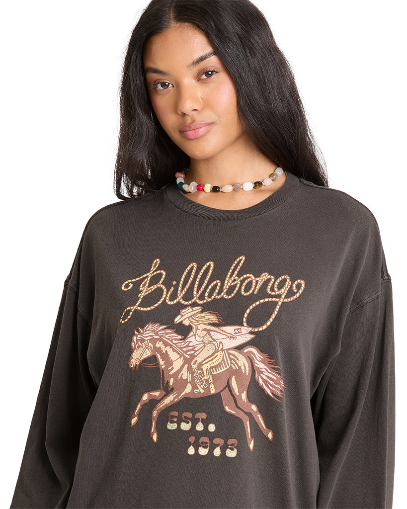 Billabong Womens Shirt Familiar Roads Ls Tee