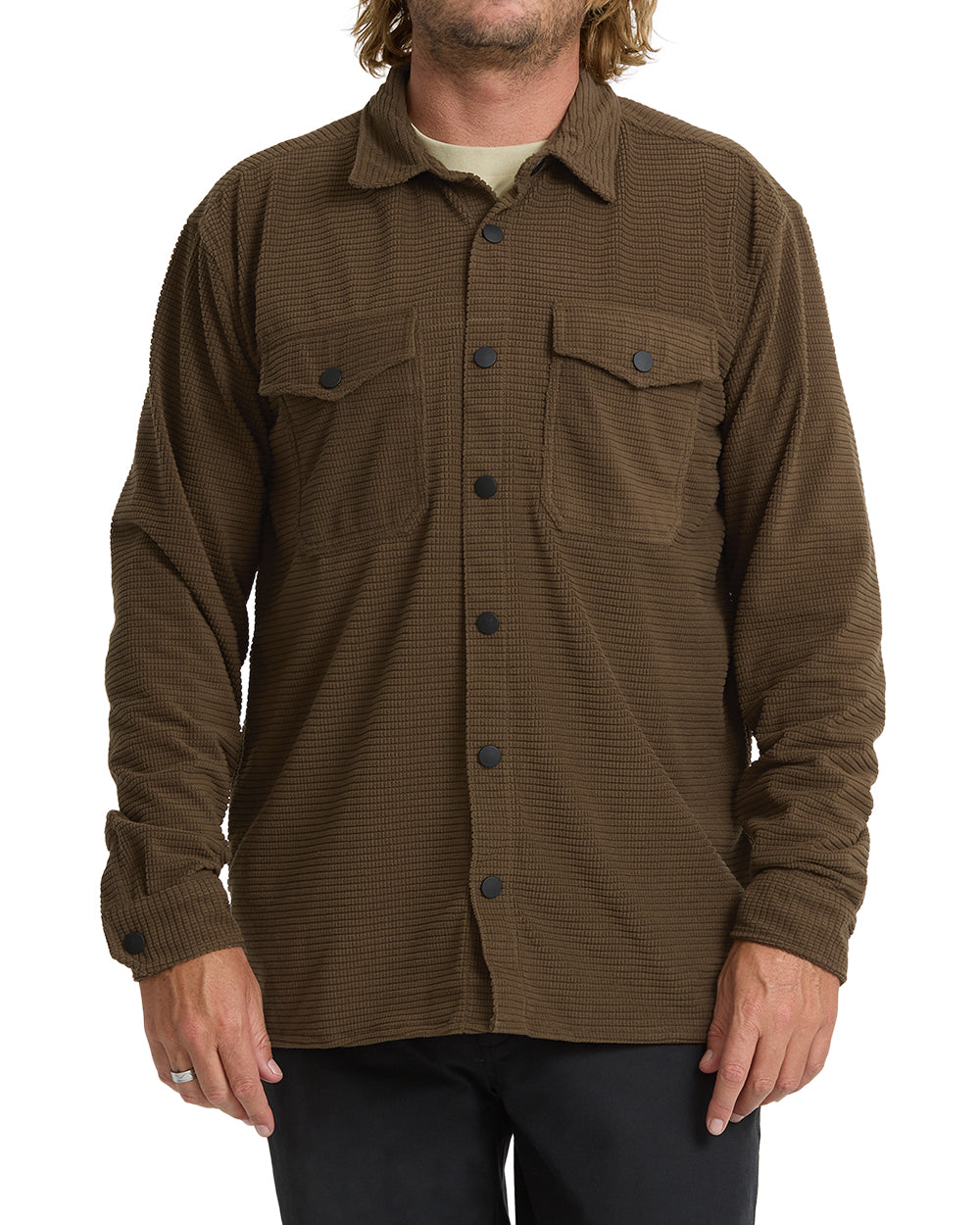 Billabong Mens Shirt Adventure Division Ridge Long Sleeve Fleece Overshirt