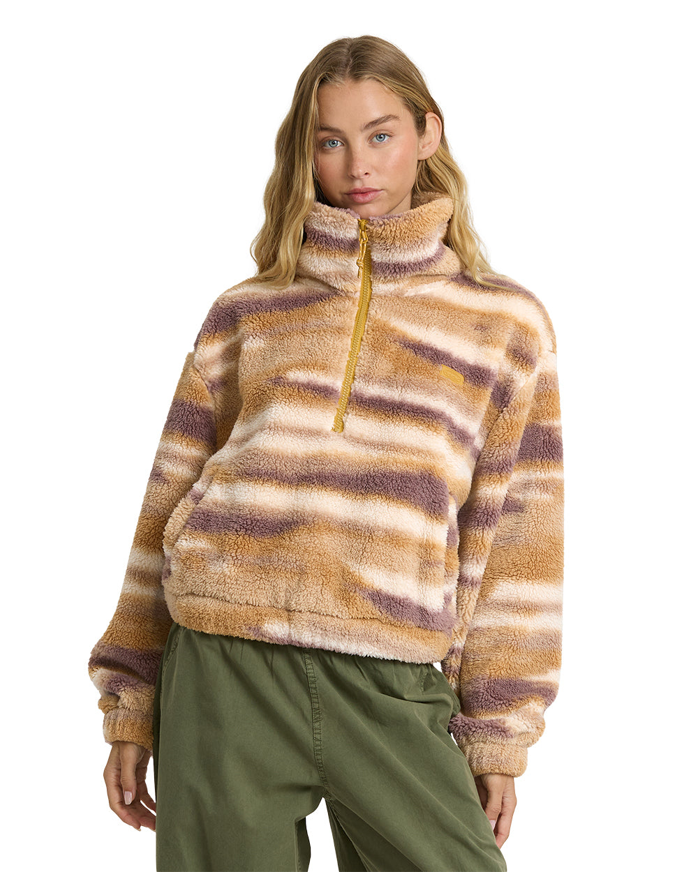 Billabong Womens Jacket Barra Sherpa Half Zip