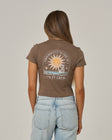Salty Crew Womens Shirt Celestial Sun Baby Tee