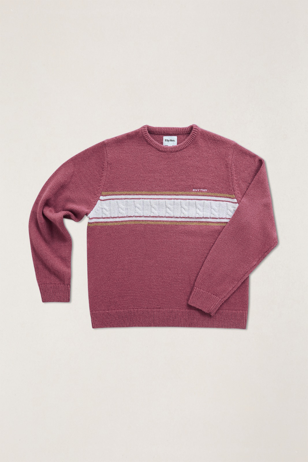 Rhythm Mens Shirt Mohair Stripe Knit