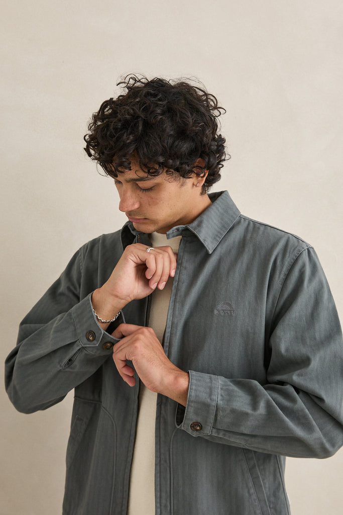 Rhythm Mens Jacket Awake Herringbone