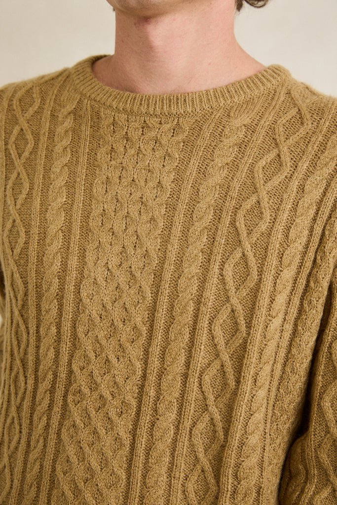 Rhythm Mens Sweater Mohair Fishermans Knit