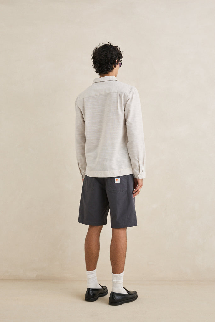 Rhythm Mens Shirt Striped Linen