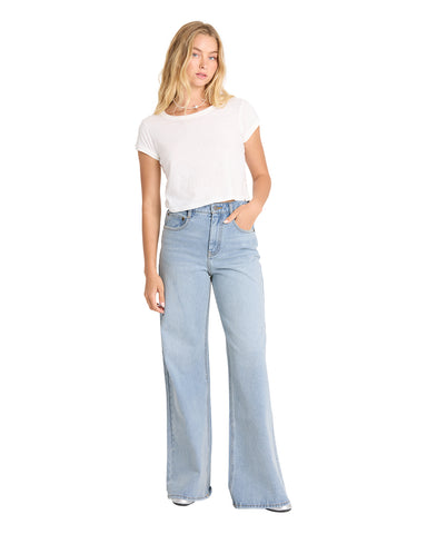 Billabong Womens Pants Free Fall Flare Denim