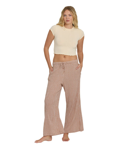 Billabong Womens Pants Wanderer Pant Bitty Check Yarn Dye