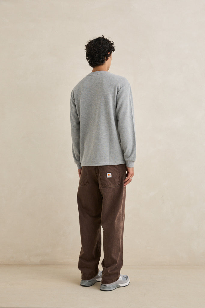 Rhythm Mens Shirt Vintage Pocket Long Sleeve Waffle