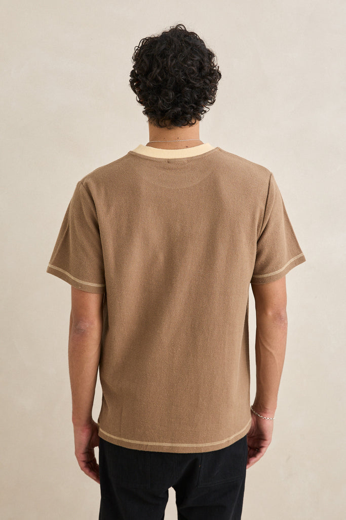 Rhythm Mens Shirt Contrast Vintage Terry