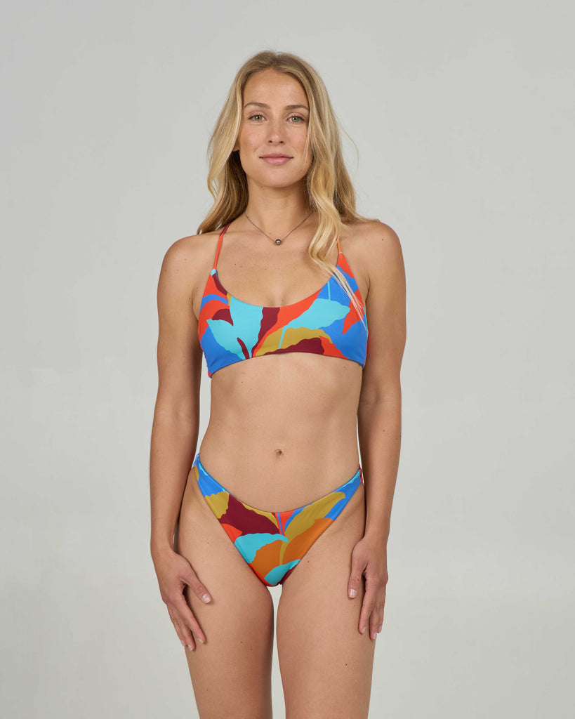 Salty Crew Womens Bikini Top Palm Burst Rev Bralette