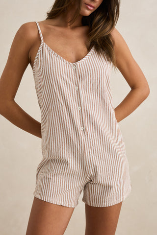 Rhythm Womens Romper Valley Stripe Adjustable