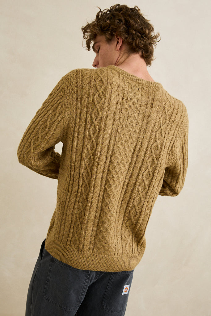 Rhythm Mens Sweater Mohair Fishermans Knit