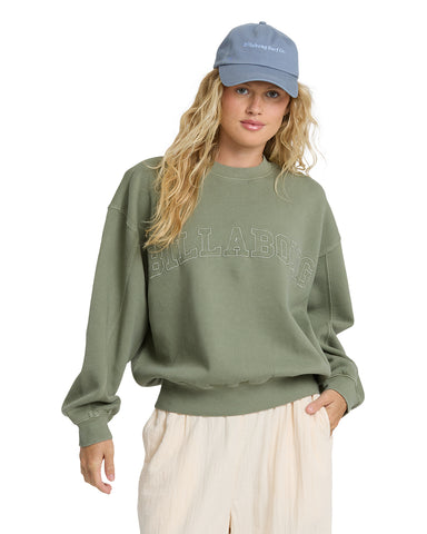 Billabong Womens Sweatshirt Vibes Kendal Crew Fleece