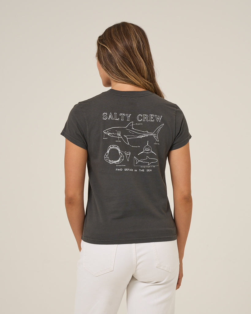 Salty Crew Womens Shirt Shark Anatomy Modern Tee