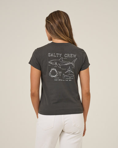 Salty Crew Womens Shirt Shark Anatomy Modern Tee
