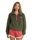Billabong Womens Jacket Barra Sherpa Half Zip