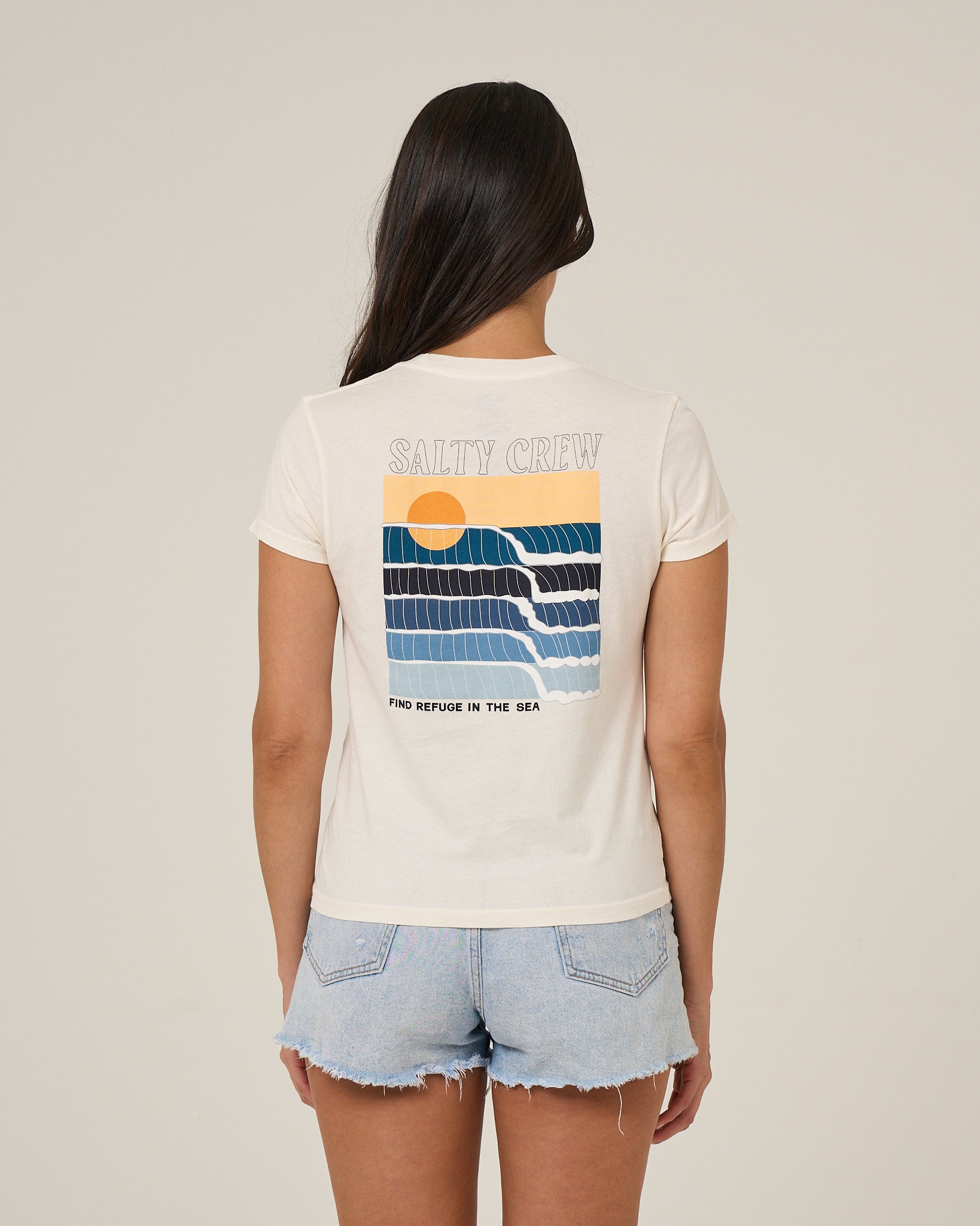 Salty Crew Womens Shirt Retro Wave Modern Tee