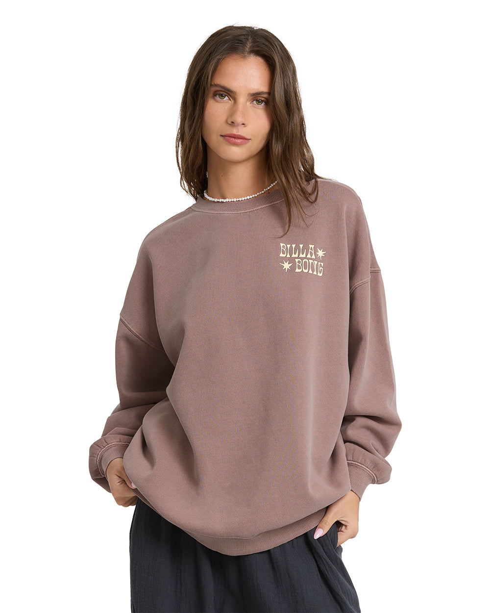 Billabong Womens Sweatshirt Ride In Crew Fleece