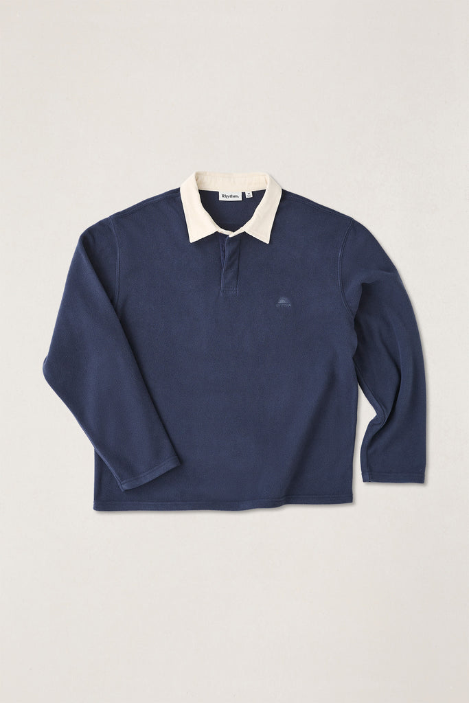 Rhythm Mens Sweatshirt Awake Polar Fleece Polo