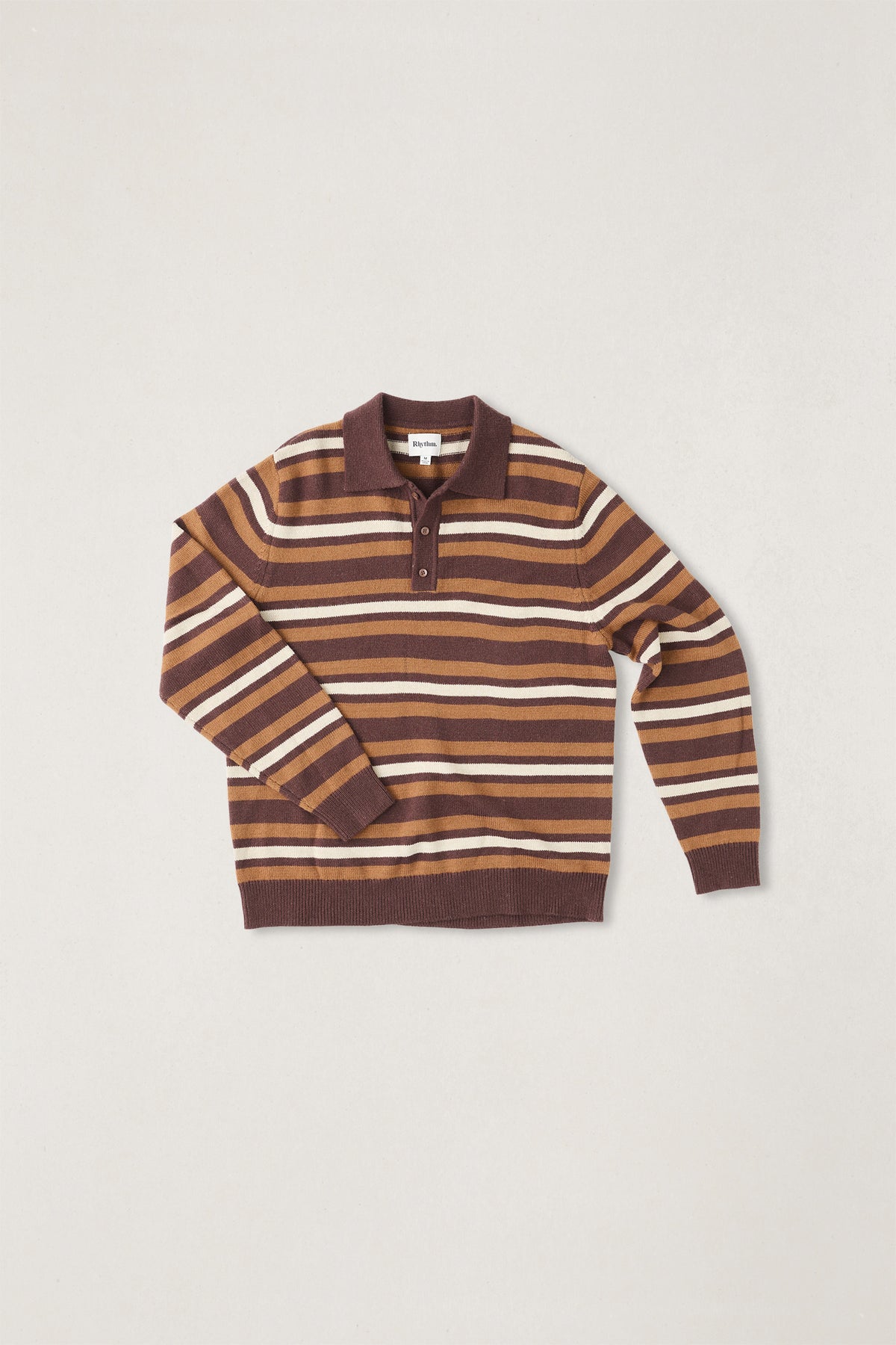Rhythm Mens Sweater Striped Rugby