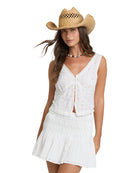 Billabong Womens Tank Top Eyelet Forever Woven