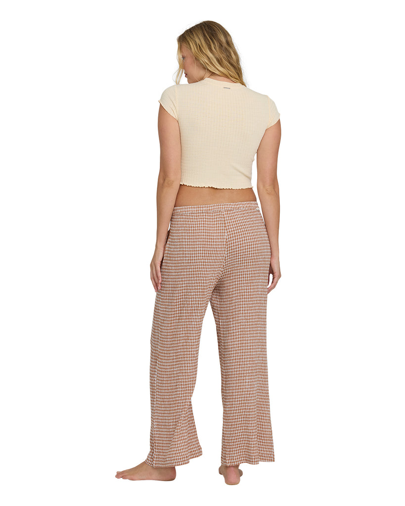 Billabong Womens Pants Wanderer Pant Bitty Check Yarn Dye