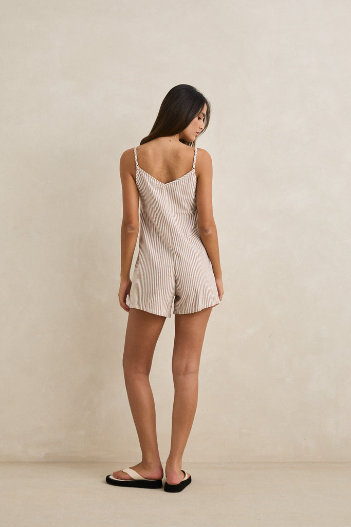 Rhythm Womens Romper Valley Stripe Adjustable