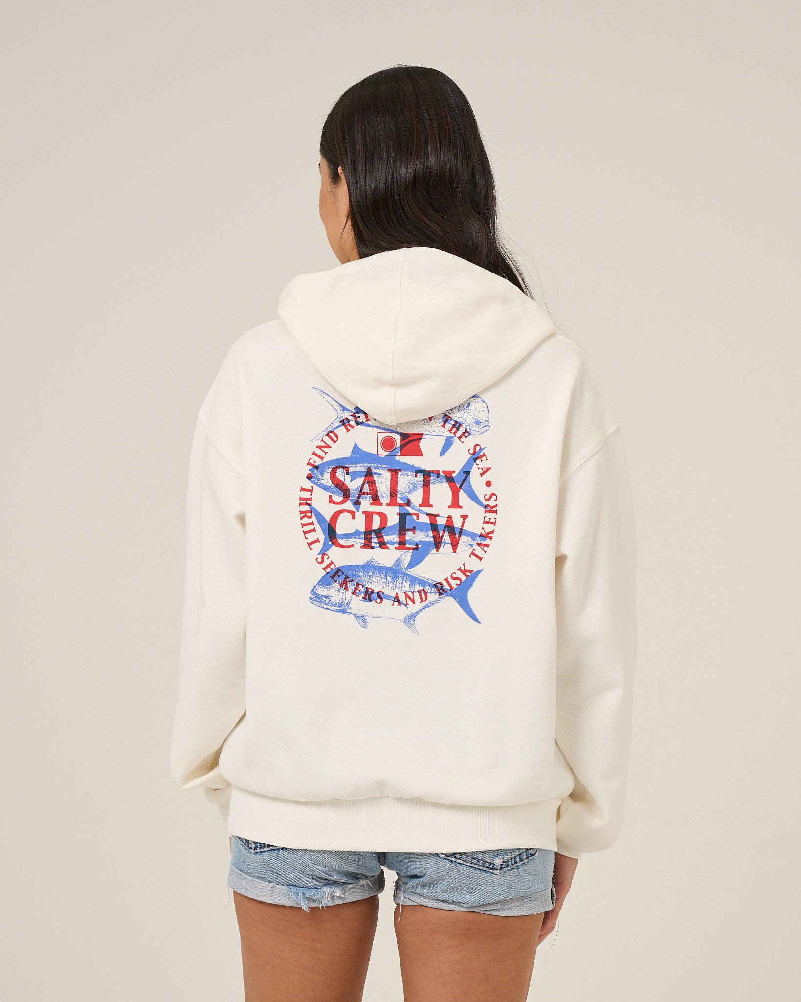 Salty Crew Womens Sweatshirt Overlay Hoodie
