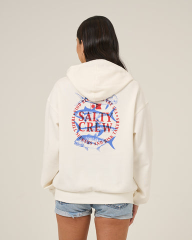 Salty Crew Womens Sweatshirt Overlay Hoodie
