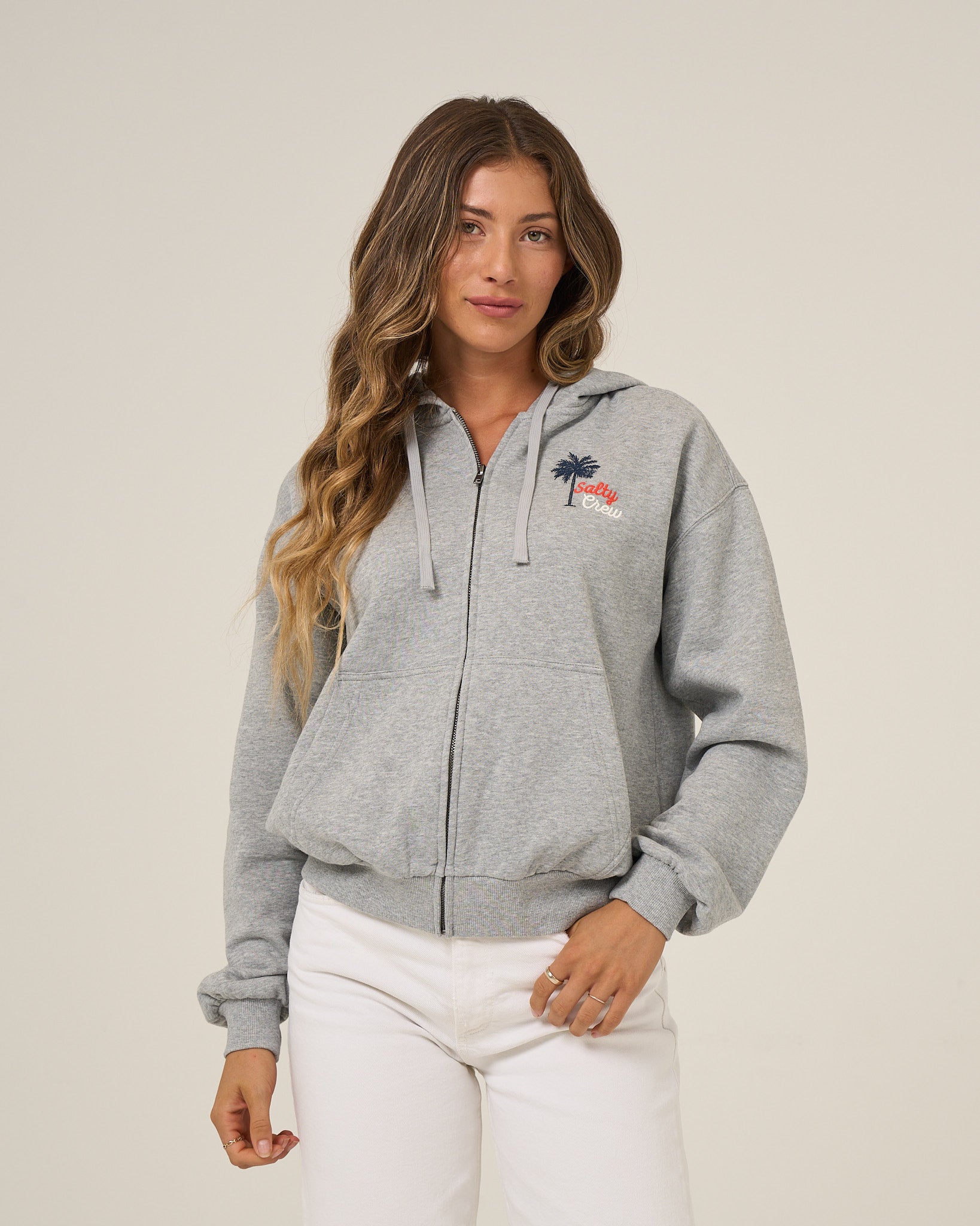 Salty Crew Womens Sweatshirt First Place Hooded Zip