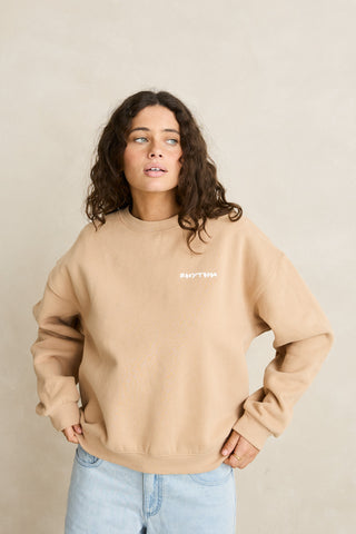 Rhythm Womens Sweatshirt Everyday Crew Neck Fleece