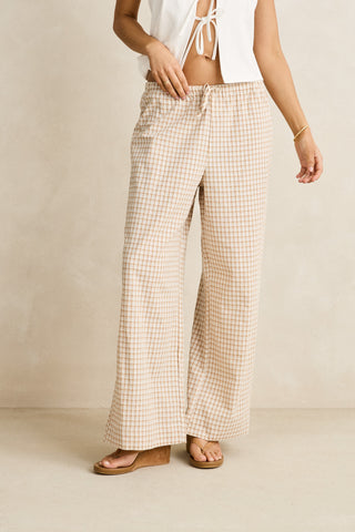 Rhythm Womens Pants London Check Beach Pant