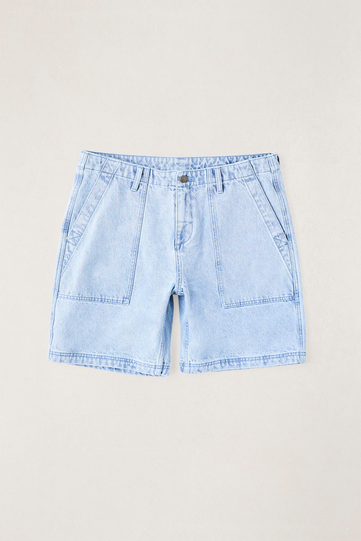 Rhythm Mens Shorts Worn Path Denim