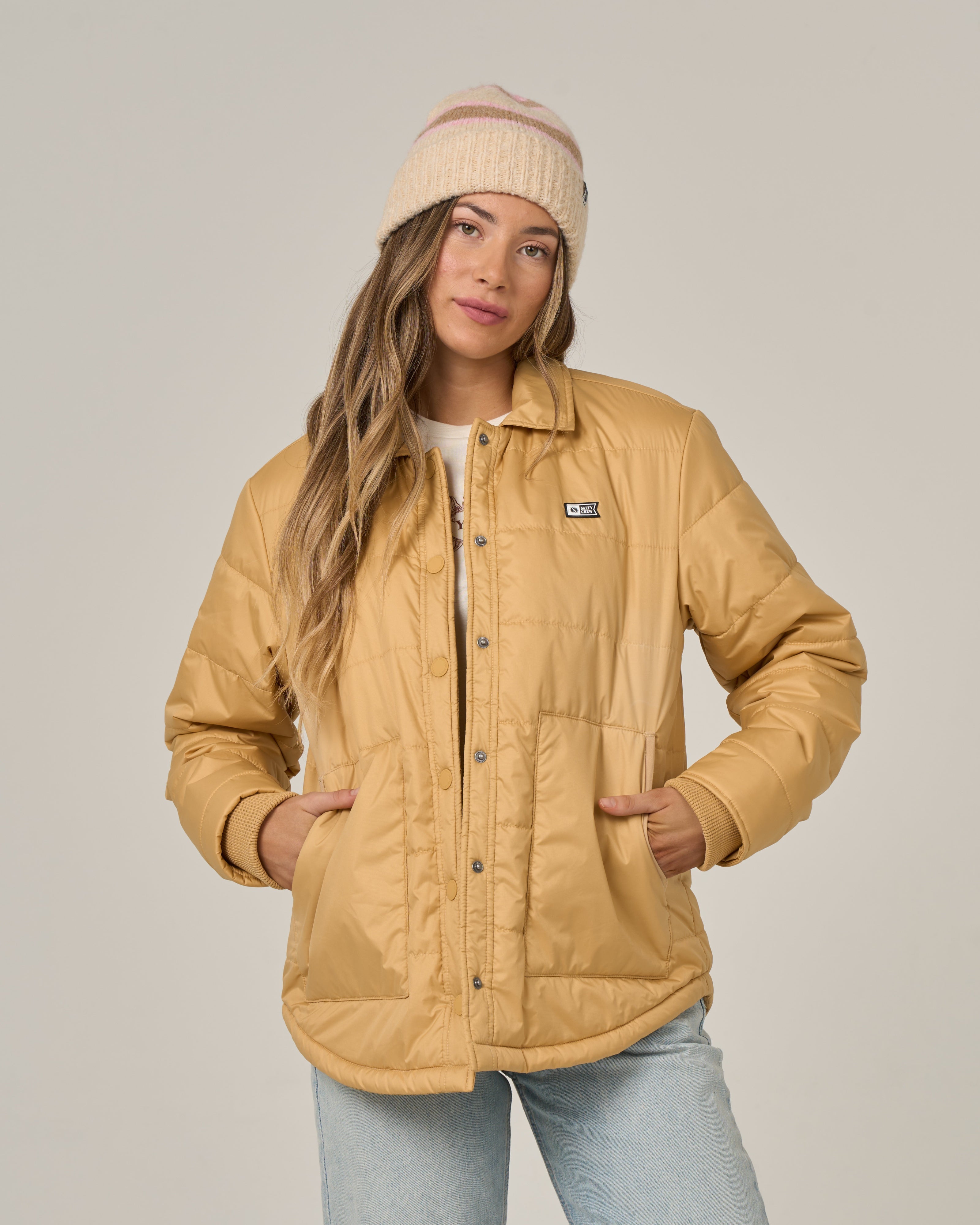 Salty Crew Womens Jacket Barrier Snap