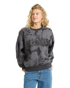 Billabong Womens Sweatshirt Tropics Palm Crew Fleece