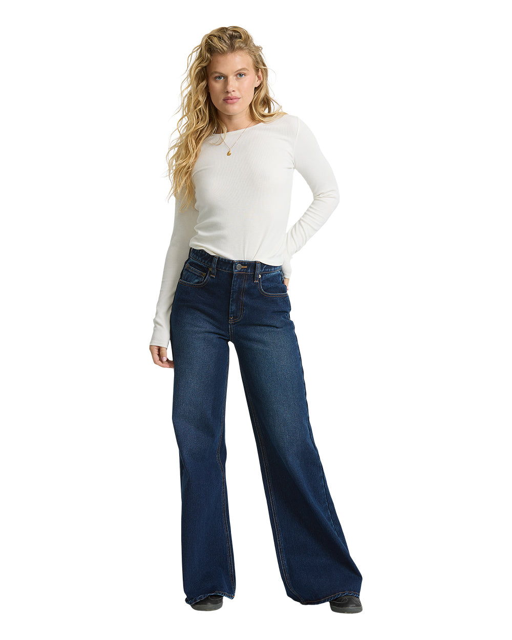 Billabong Womens Pants Free Fall Flare Denim