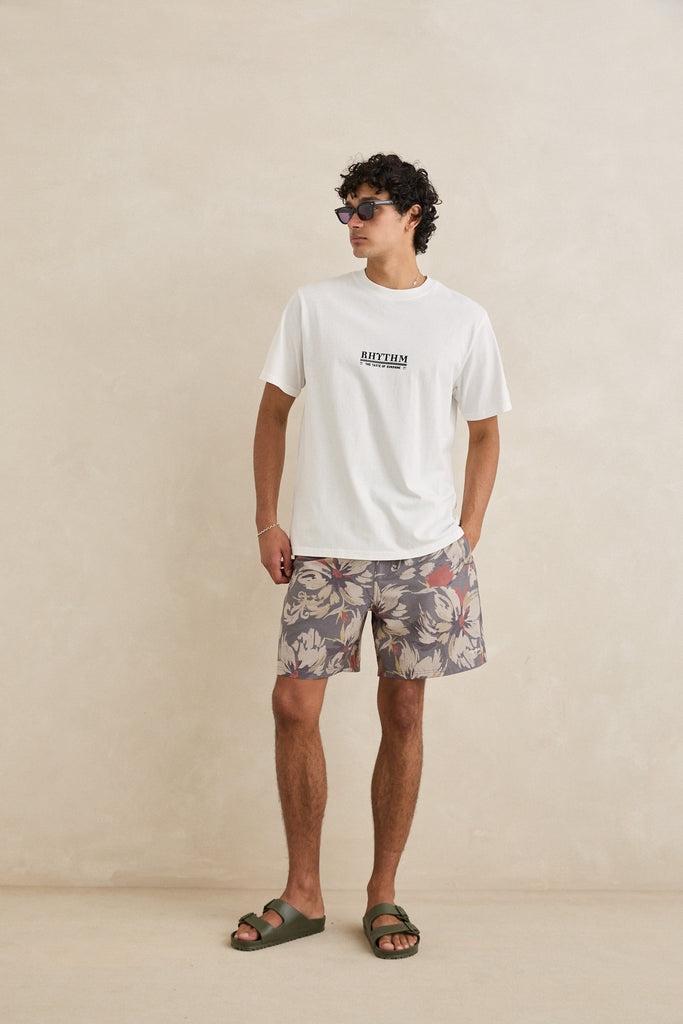 Rhythm Mens Shorts Tropical Camo Beach Short