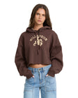 Billabong Womens Sweatshirt Giddy Up Crop Hood Fleece